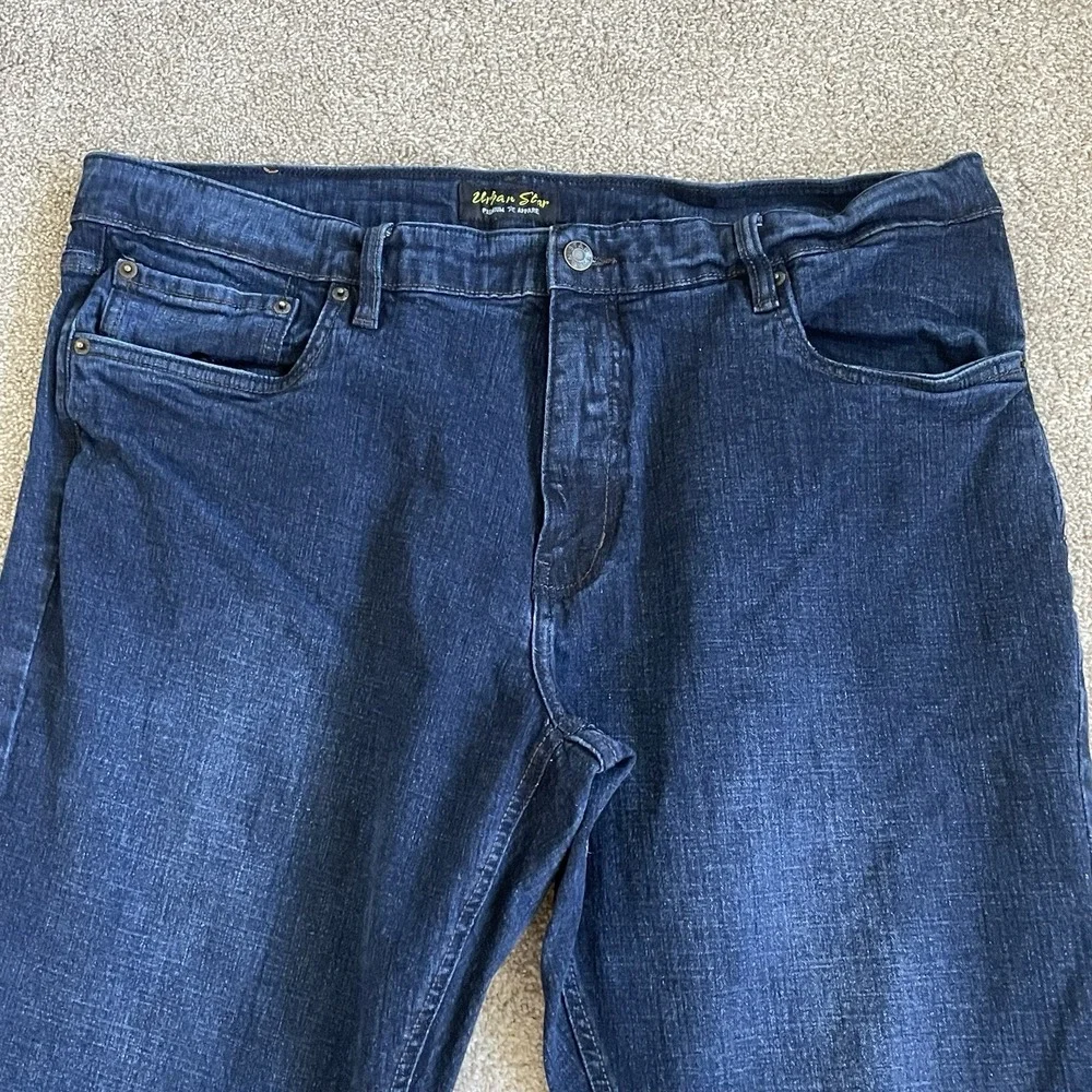 Urban Star Jeans Blue Mens 40x30 Straight Leg‎ Casual Denim Stretch Dark Rock